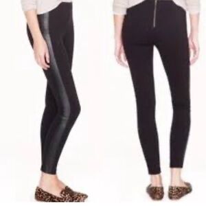 J.Crew Pixie Leather Tuxedo Stripe Pants sz 2